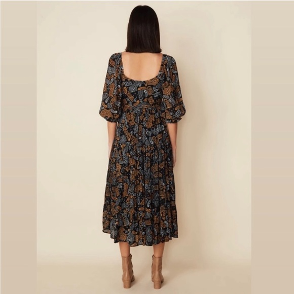 Faithfull the Brand Darsha Midi Dress Ankara Paisley Print, Size 4, Retail $309 - Picture 14 of 15